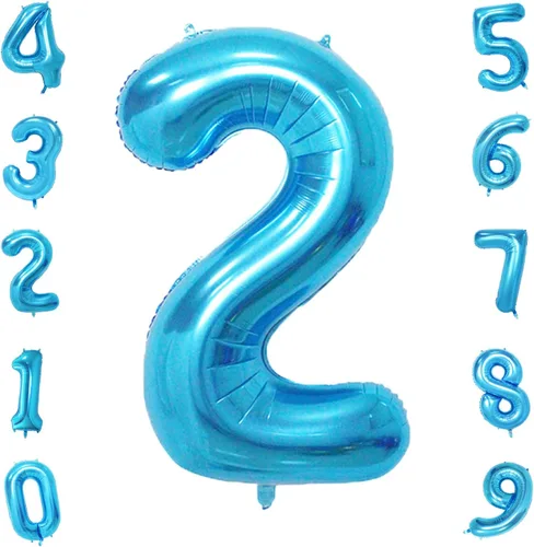 Vista 11 de Globo azul con el número 0, 40 pulgadas, Mylar premium, reutilizable, para decoración de fiesta de cumpleaños