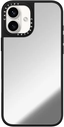 Vista 25 de CASETiFY Funda de espejo para iPhone Air [Reflejante/Compatible con Magsafe / Protección contra caídas de 4.9 pies de grado militar 1X] - Negro