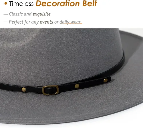 Vista 60 de Lisianthus - Sombrero con cinta con hebilla de ajuste, para mujer, modelo Fedora