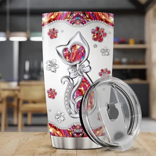 Vista 4 de CUBICER Vasos de café personalizados, tazas de viaje para amantes de los animales, dueños de mascotas, mujeres, hombres, niños, lindo vaso de acero