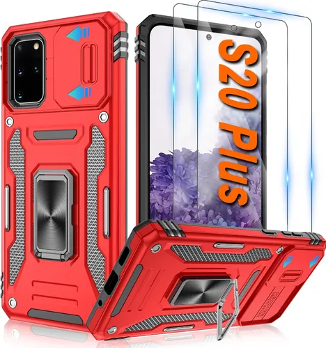 Vista 102 de Atump Funda para Motorola Moto G Play 2024 (4G) con [paquete de 2] protector de pantalla HD y cubierta para cámara deslizante, soporte de anillo