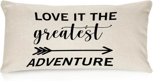 Vista 3 de Better When We are Together - Fundas de almohada lumbar de 12 x 20 pulgadas con citas divertidas de algodón y lino para sofá, decoración de sala