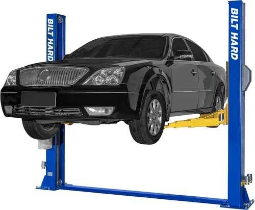 Vista 10 de BILT HARD Elevador de coche de 2 postes de 11000 libras, elevador automático de piso libre con motor de 220V 3HP y liberación de doble bloqueo