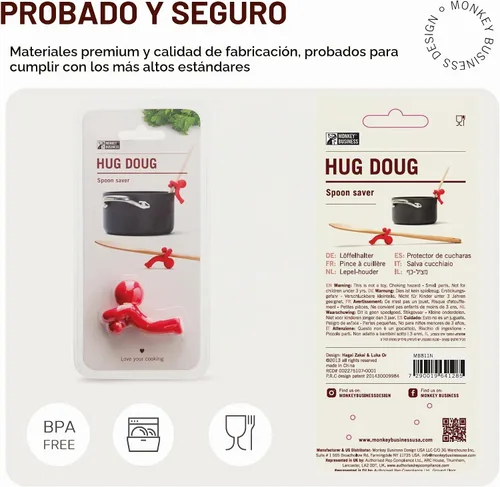 Vista 7 de Hug Doug - Soporte para cuchara y elevador de tapa para evitar que la cuchara se caiga, soporte de cuchara de silicona, soporte para cuchara
