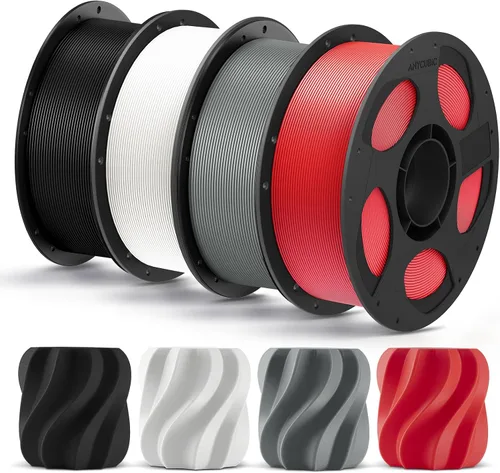 Vista 10 de ANYCUBIC Filamento PLA Plus (PLA+), paquete de filamento para impresora 3D de 0.069 in, alta dureza, precisión dimensional +/- 0.001 in, impresión