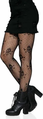 Vista 3 de Leg Avenue womens Skull Fishnet Tights