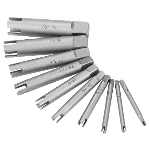 Vista 9 de Juego de extractor de tornillos de cabeza rota, juego de extractor de tornillos rotos, kit de extracción de tornillos rotos, kit de extracción