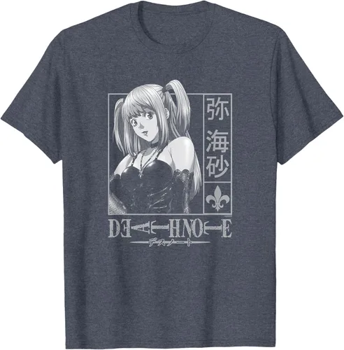Vista 29 de Death Note Camiseta de anime Misa Kanji Frame Negro