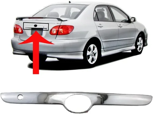 Vista 4 de Para Toyota Corolla Sedan 2003 2004 2005 2006 2007 2008 ABS cromo trasero trasero elevación del maletero Molding cubierta Trim
