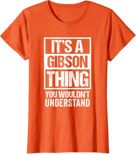 Vista 44 de It's A Gibson Thing You would Not Understand - Camiseta con nombre familiar, Negro, S