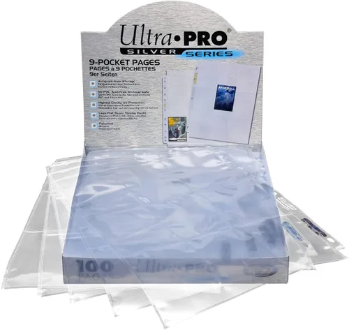 Vista 5 de Ultra Pro, 9 páginas de bolsillo serie Silver para tarjetas tamaño estándar, Azul, Estándar