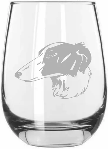 Vista 145 de Shar Pei (chino) - Vaso de vino sin tallo grabado para perro, 15.25 onzas