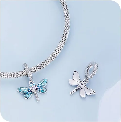 Vista 8 de Dijes de animales de la suerte para pulseras, abalorios de plata de ley 925 original 100% para pulseras