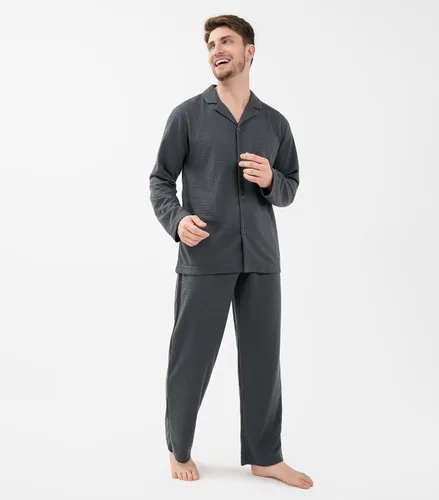 Vista 16 de DAVID ARCHY - Pijama de algodón con botones para hombre
