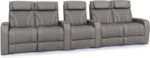 Vista 34 de Seatcraft Luminis LT - Asiento de cine en casa, reclinable, color rojo