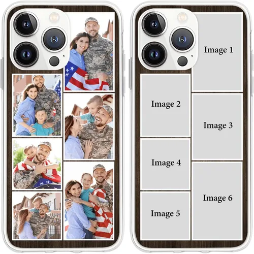 Vista 9 de CUBICER Fundas de teléfono personalizadas, fotos personalizadas, funda delgada y transparente, regalos de Pascua para papá, mamá, papá, hermanas