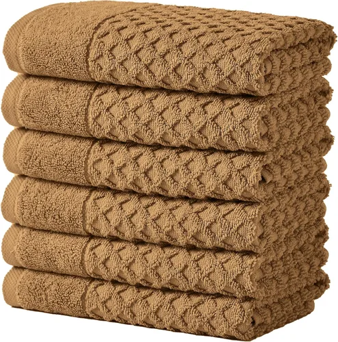 Vista 49 de Great Bay Home - Toallas de mano 100% algodón blanco, 6 toallas de baño suaves para manos, altamente absorbentes y de secado rápido, colección 01