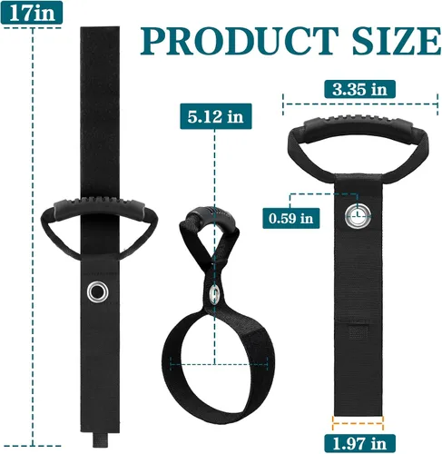 Vista 2 de Swingers Extension Cord Holder, 17" Heavy-Duty Storage Straps with 6 Pack