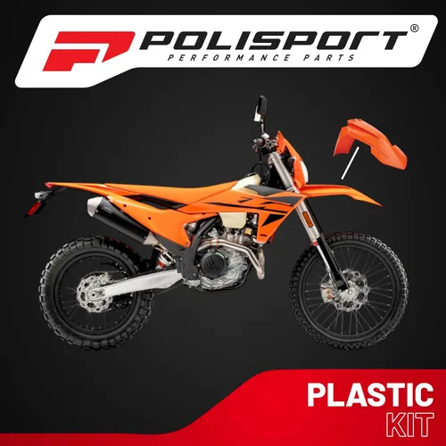 Vista 5 de Polisport Guardabarros delantero para motocross (MX) para moto todoterreno KTM EXC/EXC-F y SX/SX-F (2007-2013), calidad OEM, duradera, flexible