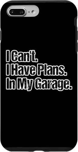 Vista 12 de Funda para iPhone 12 mini con diseño de chico de coche, con texto en inglés "I Can't I Have Planans In My Garage
