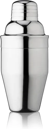 Vista 6 de True Contorno - Coctelera de acero inoxidable con colador de 8.5 onzas, coctelera con tapa y colador, coctelera de bebidas mixtas, coctelera de licor