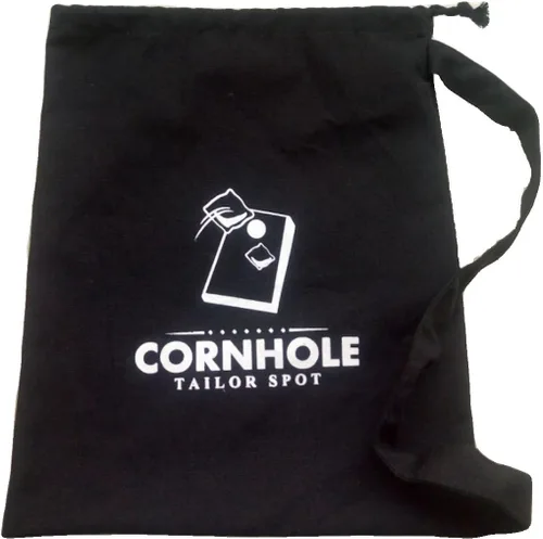 Vista 3 de Bolsa de puf Cornhole con correa para el hombro Negro
