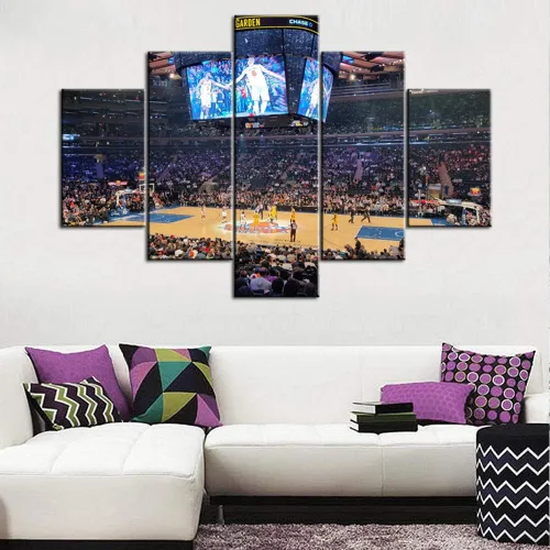 Vista 40 de Decoración de sala deportiva Memphis Grizzlies Imágenes para sala de estar, el foro FedEx en Memphis, pinturas de Tennessee, 5 piezas, lienzo, arte