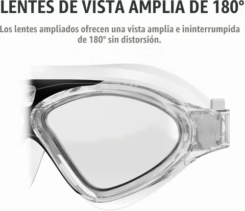 Vista 3 de OutdoorMaster Máscara de natación - Máscara de natación de visión amplia y gafas antivaho impermeable A-Negro