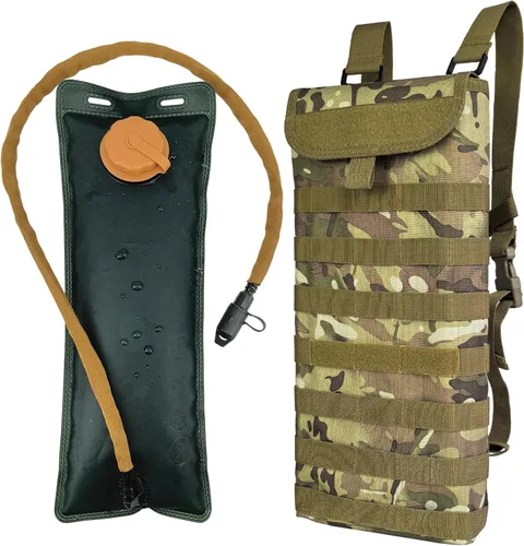Vista 11 de Tactical MOLLE Hydration Pack Carrier Backpack with 3L Water Bladder for Outdoor Sports
