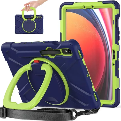 Vista 150 de 360 Rotation Case for Galaxy Tab ActivePro/Tab Active4 Pro/Active 5 Pro 10.1" Sturdy Cover Rotate Ring Stand Shoulder Carrying Strap Hand Strap