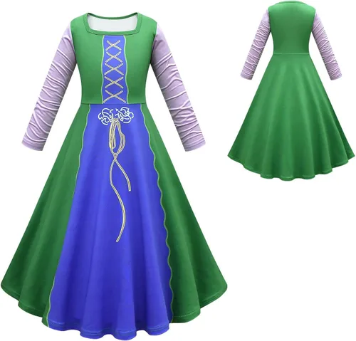 Vista 2 de Disfraz de Halloween para niñas, vestido de bruja para Halloween, trajes de cosplay