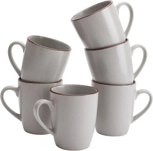 Vista 39 de famiware Venus - Tazas de café para 4, juego de tazas de 12 onzas, taza para beber con asa para café, té, cacao, leche, carbón