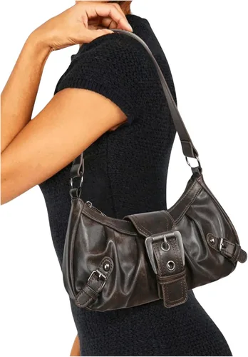 Vista 5 de Verdusa Bolso Y2k para mujer, con asa superior, con hebilla, estilo punk, hobo