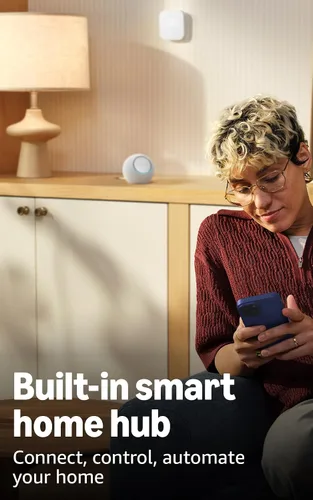 Vista 6 de Amazon Echo Dot Max (modelo más reciente): parlante Alexa con sonido que llena la habitación y graves casi 3 veces más potentes, ideal para salas