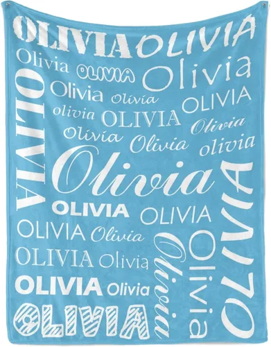 Vista 29 de Manta personalizada con nombre para niños y adultos, manta de franela personalizada con nombre