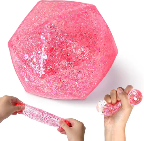 Vista 8 de Cubo de estrés Squishy Bolas de estrés para adultos y niños, bola antiestrés de azúcar blanda de hielo, juguetes sensoriales antiestrés de elevación
