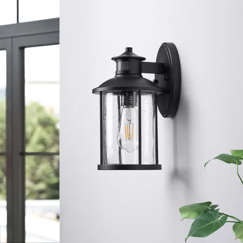 Vista 2 de MICSIU 100W Max Negro 3 modos Sensor de movimiento Seguridad Luz de pared al aire libre