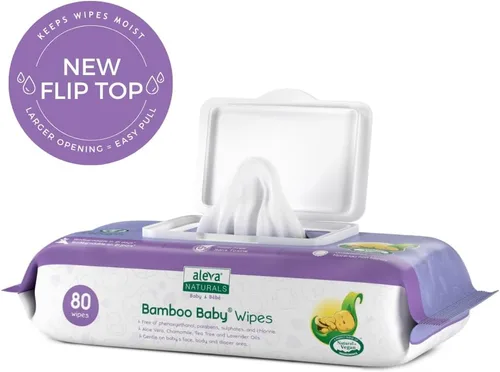 Vista 6 de Aleva Naturals Toallitas de bambú para bebés - 480 ct