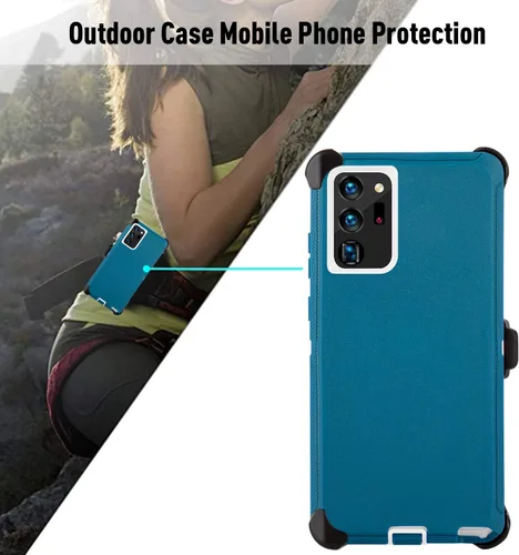 Vista 7 de Funda para Galaxy S20 FE, protección contra caídas, cuerpo completo, resistente, a prueba de golpes, caídas y polvo, funda protectora duradera de 3