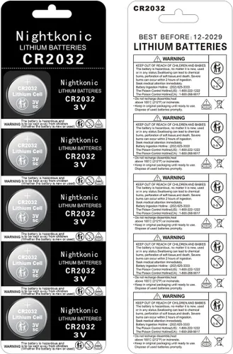 Vista 2 de Nightkonic Paquete de 50 piezas - Batería CR2032 3v Litio Botón Celda Moneda 2032 Batería