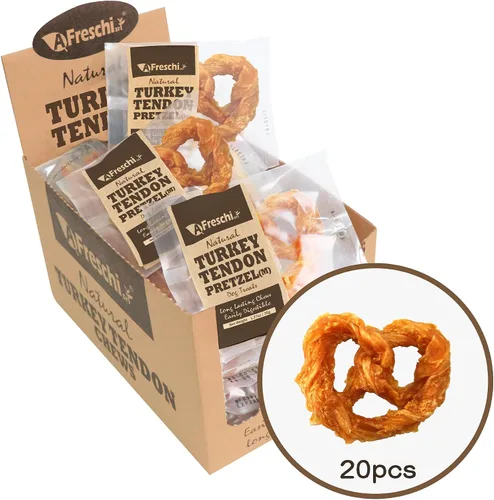 Vista 12 de AFreschi - Premios masticables de tendón de pavo para perros y cachorros, Signature Series, ingrediente de EE. UU., hipoalergénico, fácil