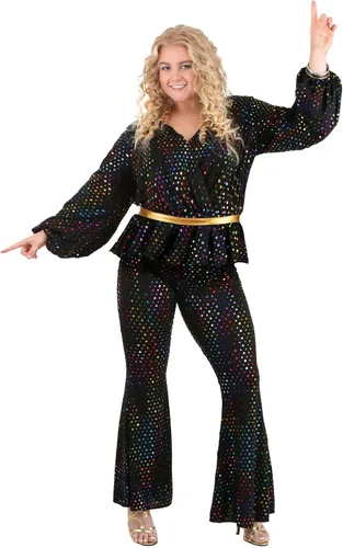 Vista 7 de Disfraz de reina de discoteca para mujer, talla grande