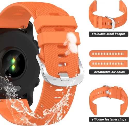 Vista 4 de Miimall Correa de silicona compatible con Garmin Forerunner 255
