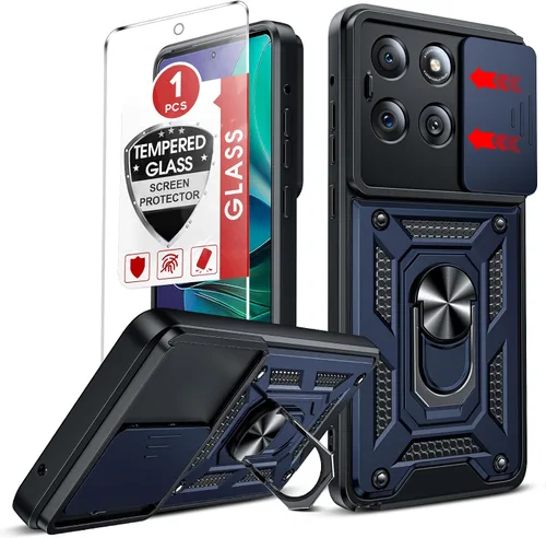 Vista 29 de LeYi Funda para Moto G Stylus 5G 2022: [No compatible con la versión 4G] Funda para Moto G Stylus 2022 con protector de pantalla de vidrio templado