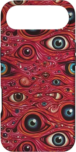 Vista 26 de iPhone 13 Weirdcore Dreamcore Horror Trippy psicodélico Estuche de globos oculares