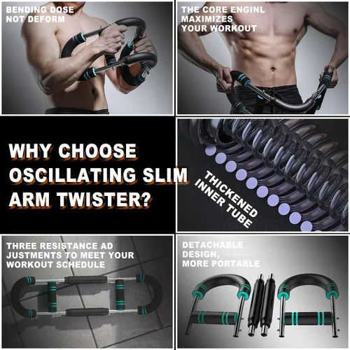 Vista 5 de Ultimate Twister Arm Trainer, Adjustable Chest Workout Equipment, Arm Trainer for Men, Chest Trainer for Men, Shoulder Muscle Training, Portable