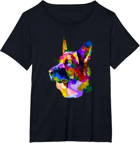 Vista 36 de Camiseta para dueño de perro de pastor alemán, Negro