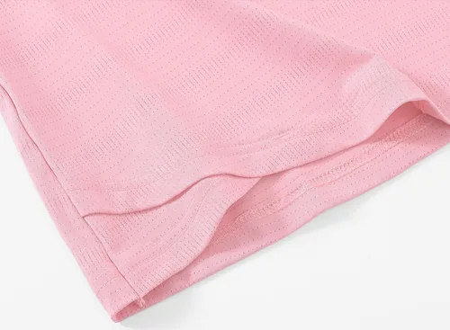 Vista 90 de Gopune Polo de golf con cuello en V para mujer, sin cuello, manga corta, ligera, de secado rápido, camisetas de tenis para correr