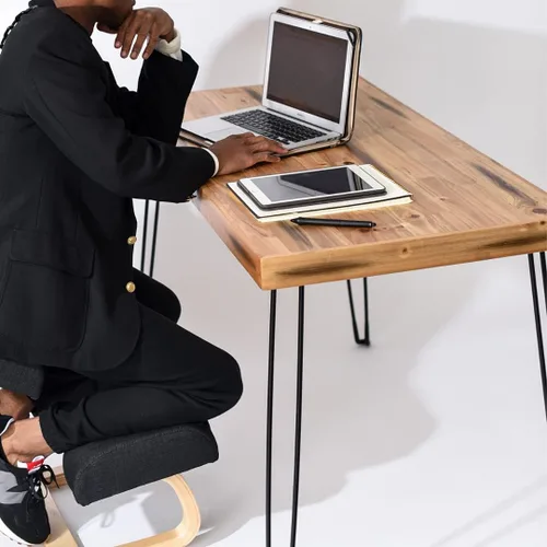 Vista 7 de Sleekform Escritorio de mesa plegable de madera y silla ergonómica arrodillada