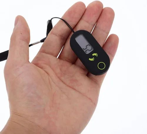 Vista 9 de Kisangel Mini podómetro 3D para caminar, contador de pasos con clip para caminar, contador digital, rastreador de pasos deportivo, clips E